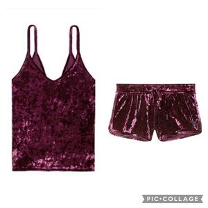 VS PINK Velvet Sleep short/tank set